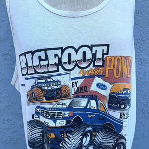 Vintage Distressed Monster Truck Tank Top Mens Medium